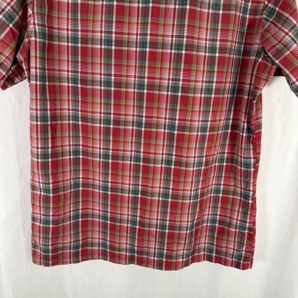 KUHL Eluxur Shirt Men's Medium Red Plaid Button Up Short Sleeve Lightweight - Picture 11 of 11
